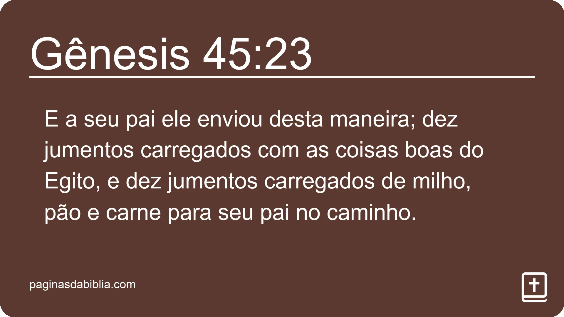 Gênesis 45:23