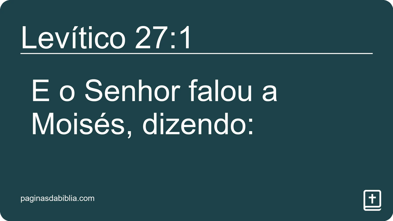 Levítico 27:1