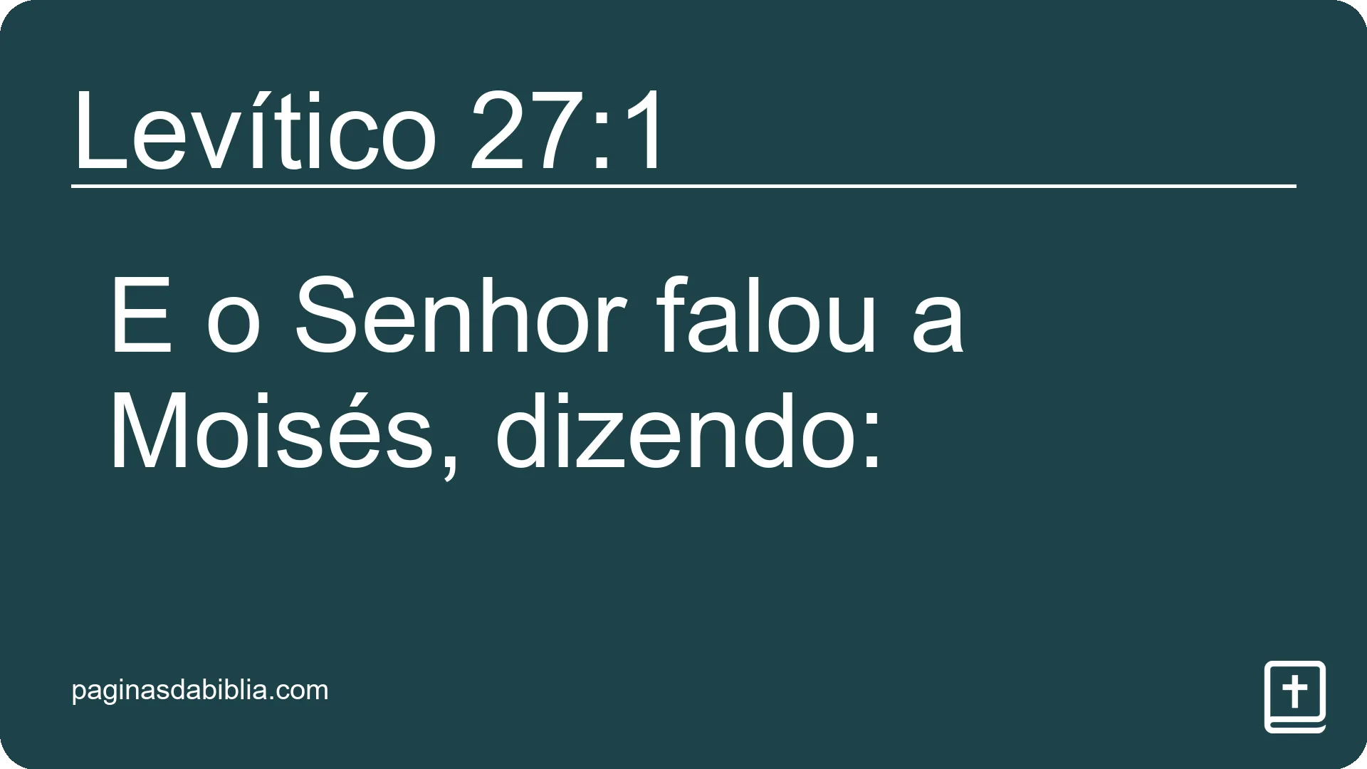 Levítico 27:1