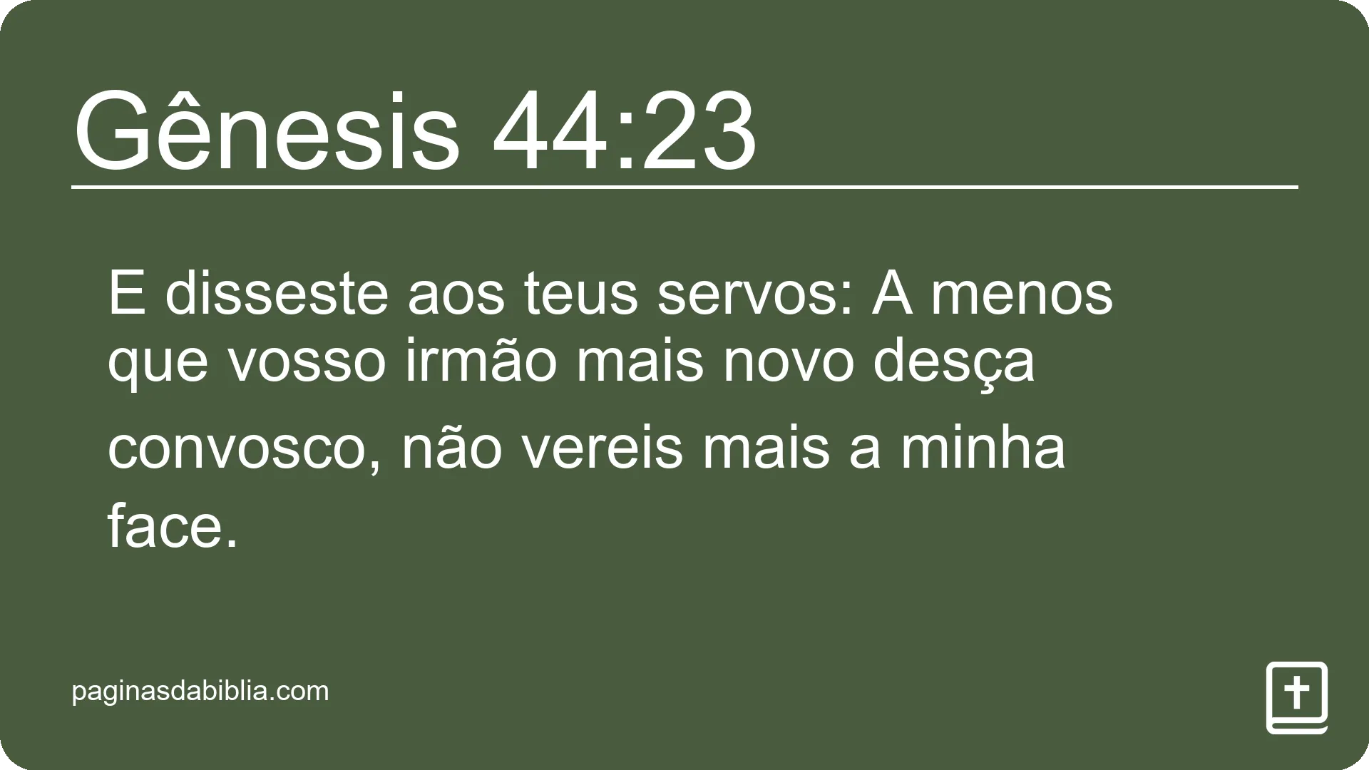 Gênesis 44:23