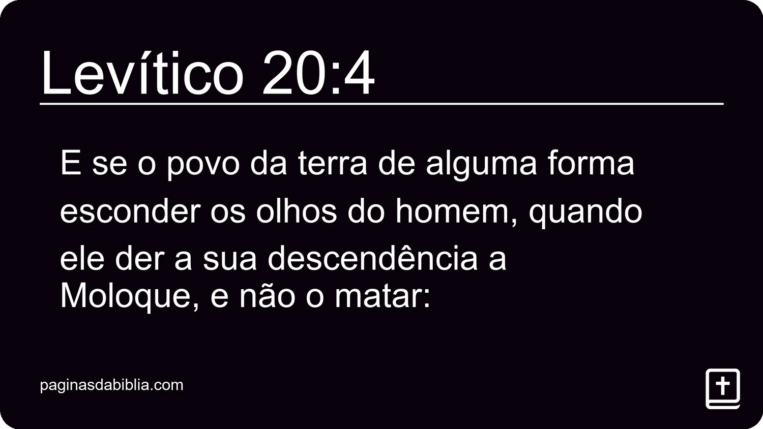 Levítico 20:4