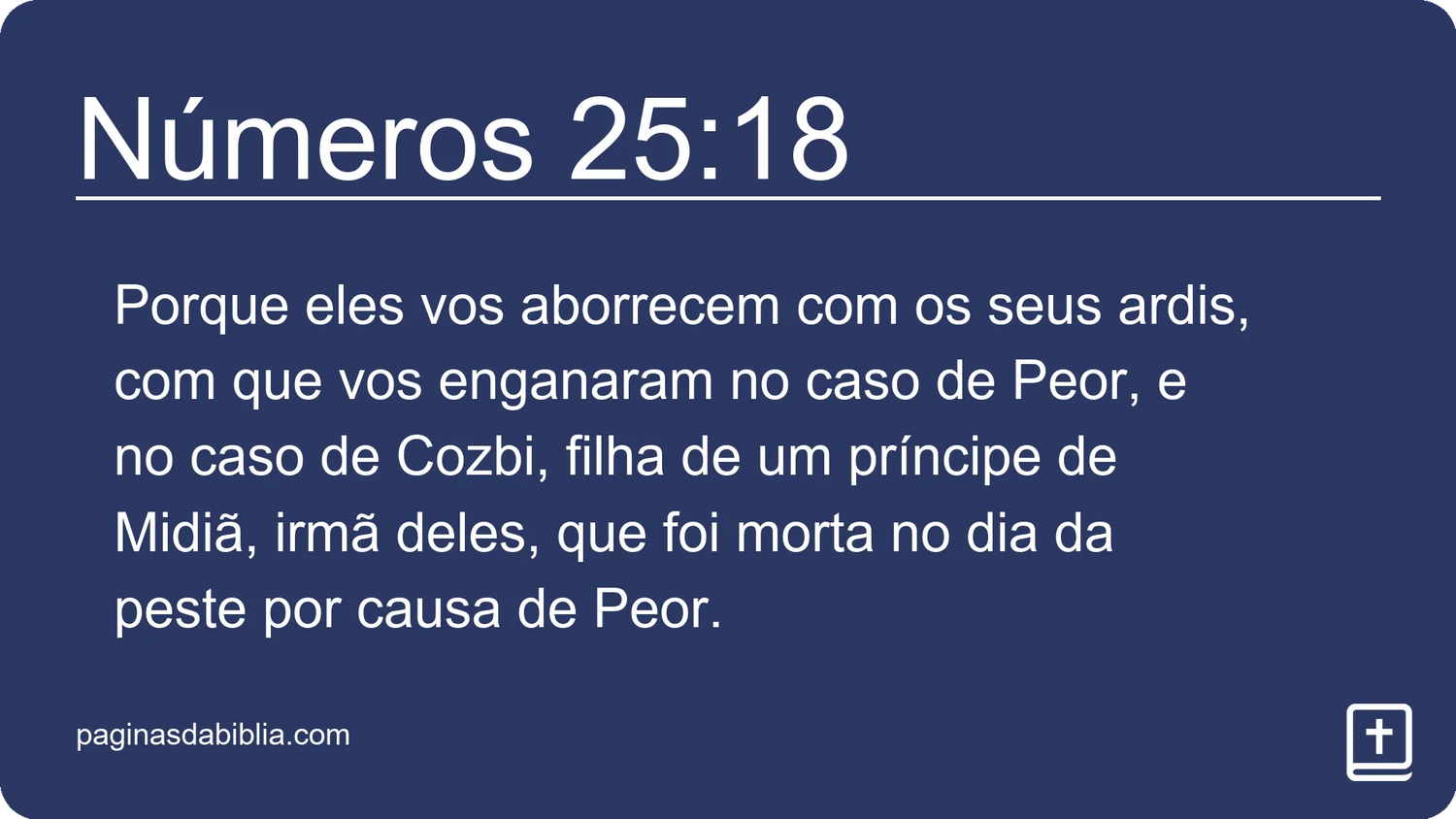 Números 25:18