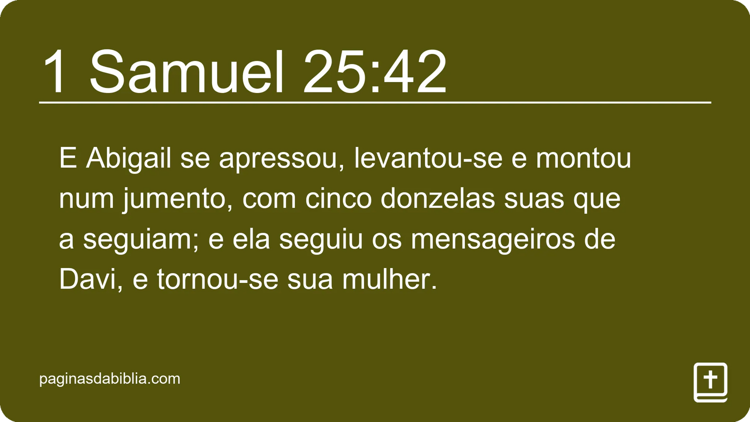 1 Samuel 25:42