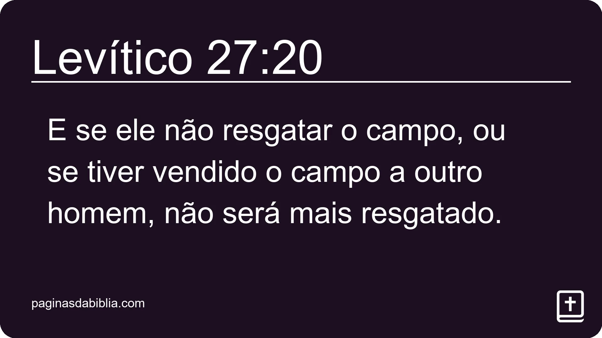 Levítico 27:20