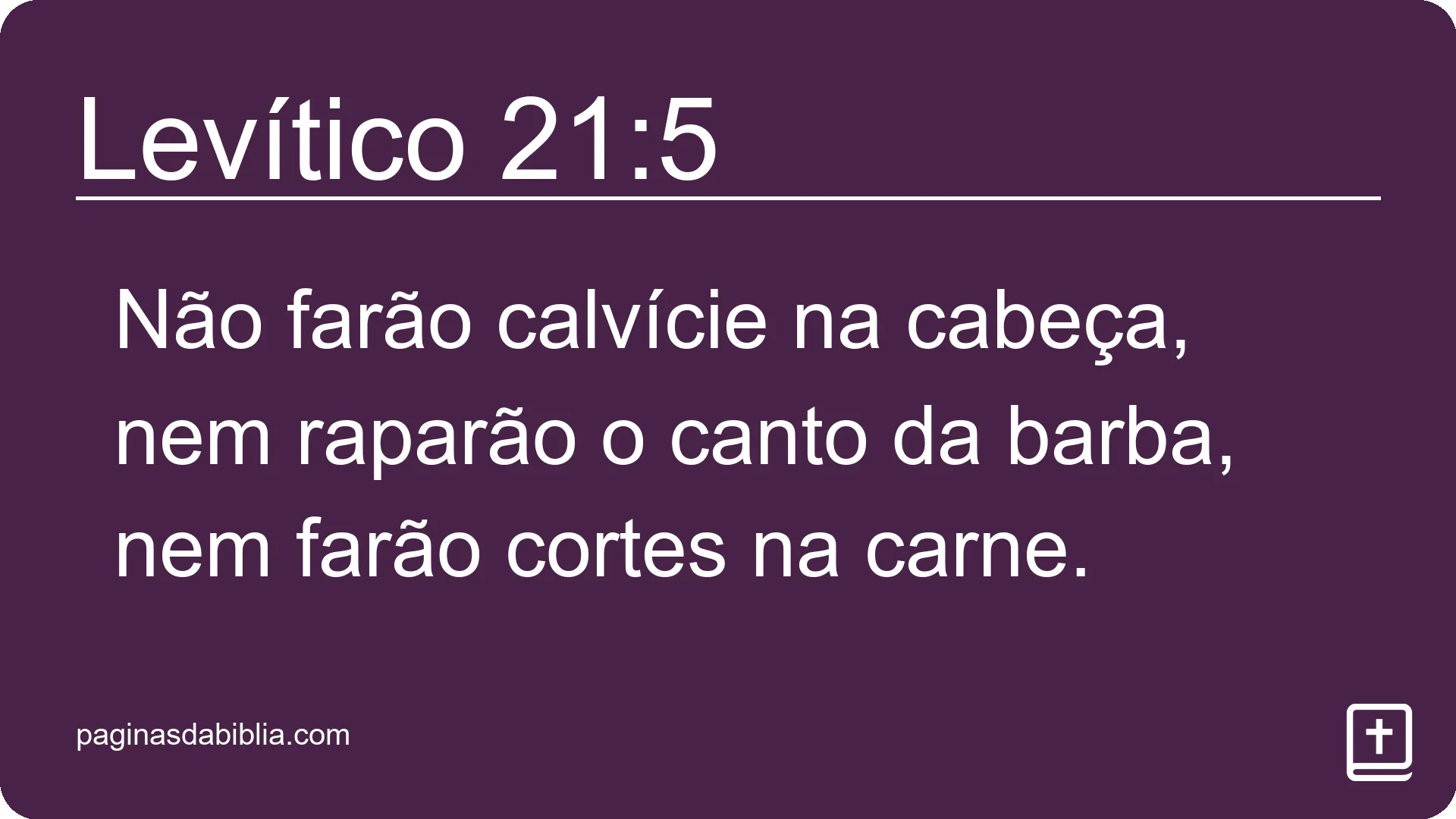 Levítico 21:5