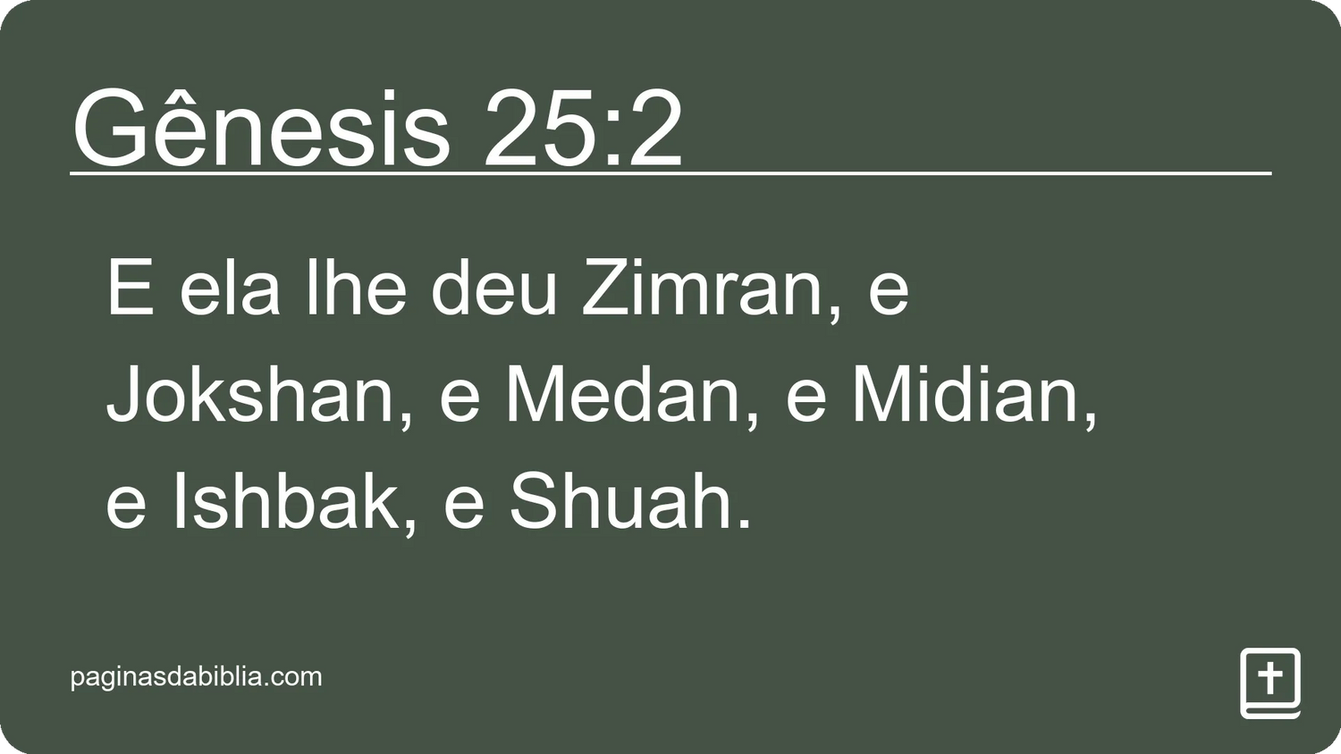 Gênesis 25:2