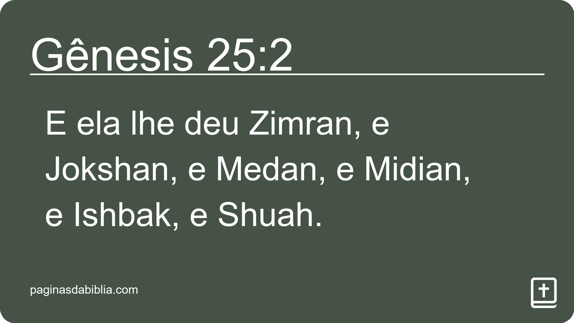 Gênesis 25:2