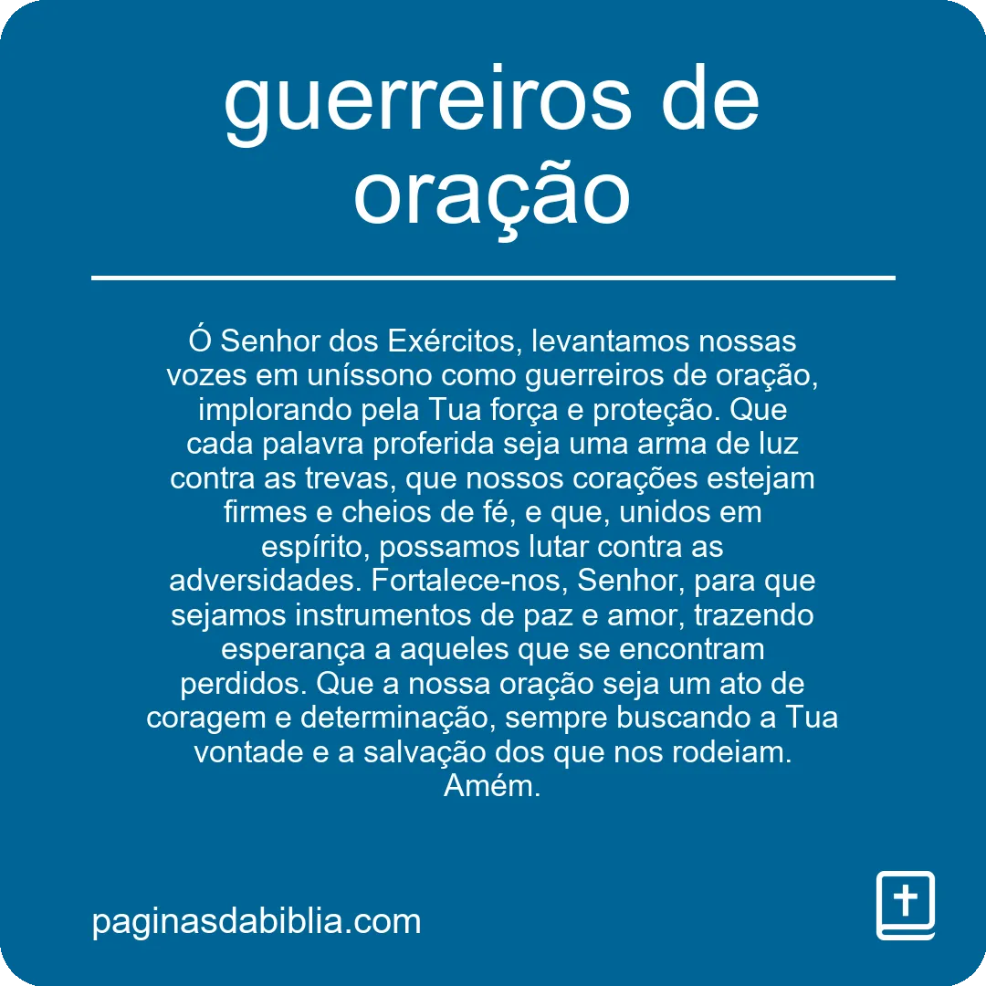 guerreiros de oração