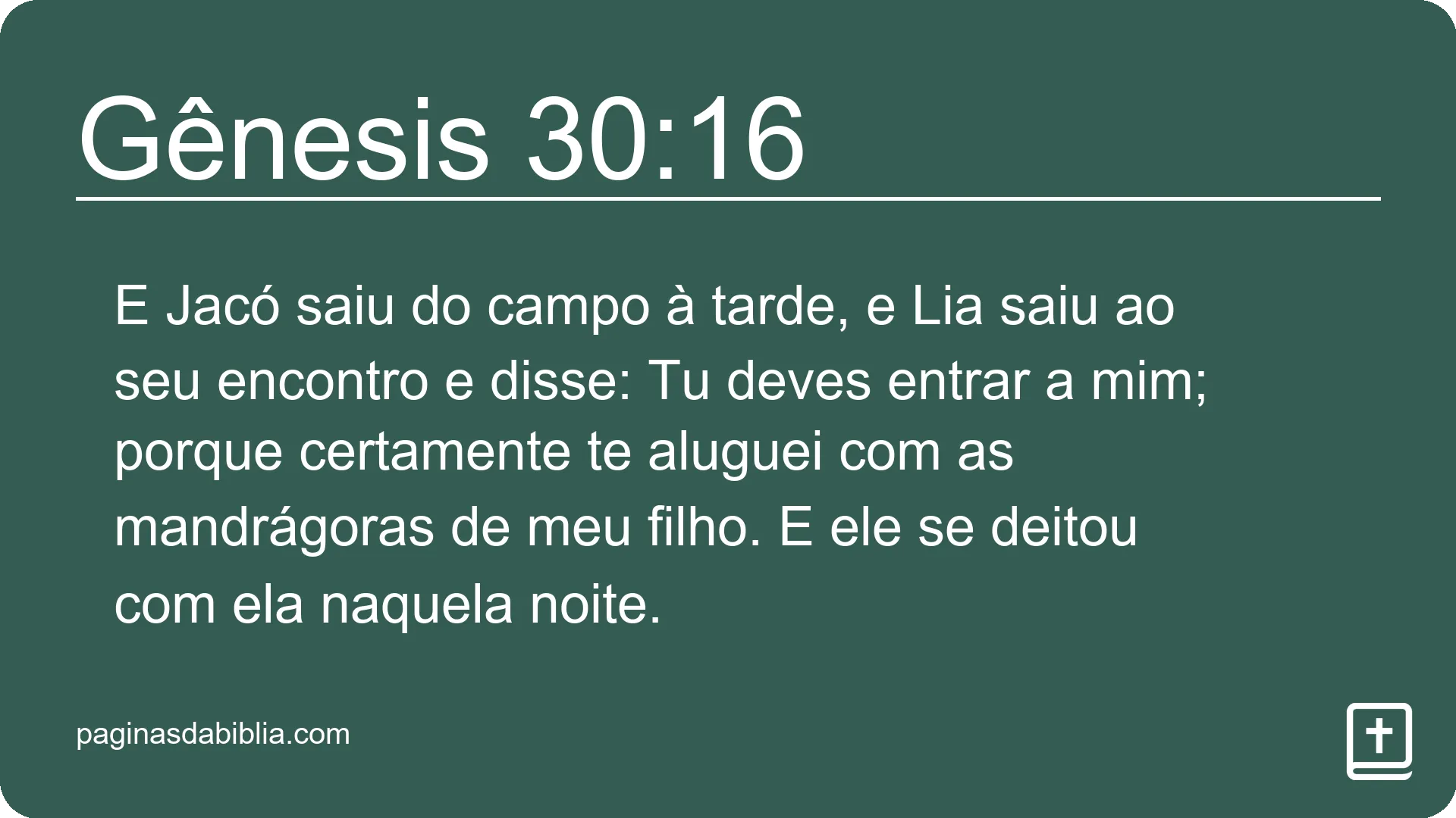 Gênesis 30:16