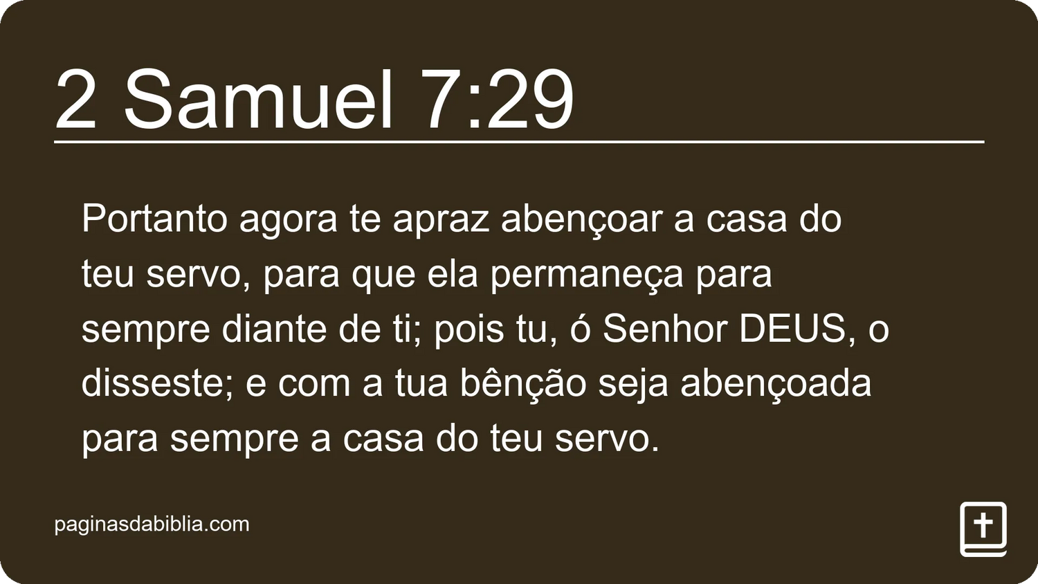 2 Samuel 7:29