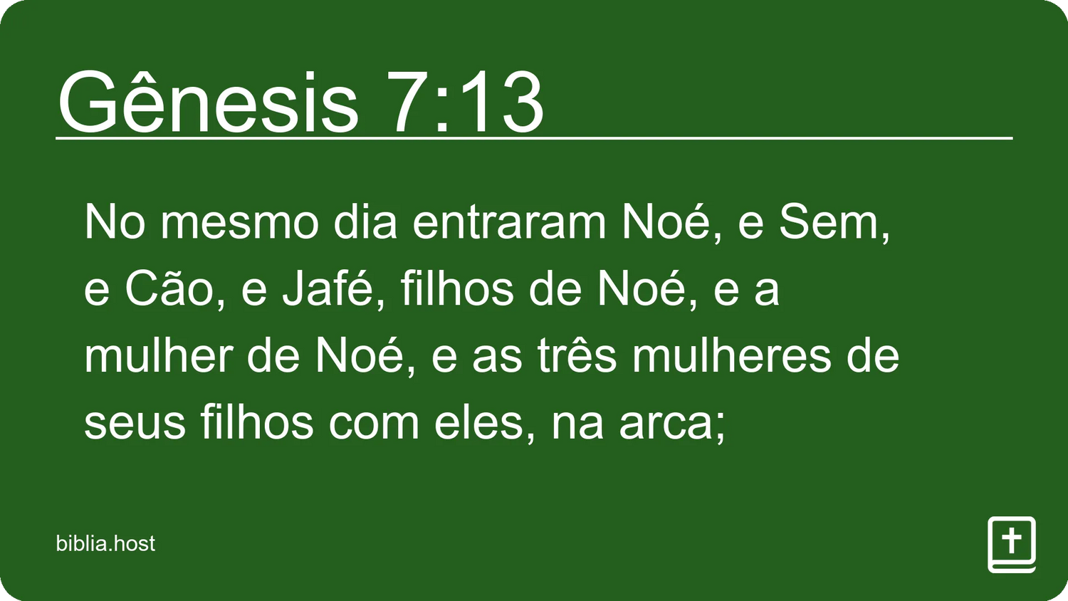 Gênesis 7:13