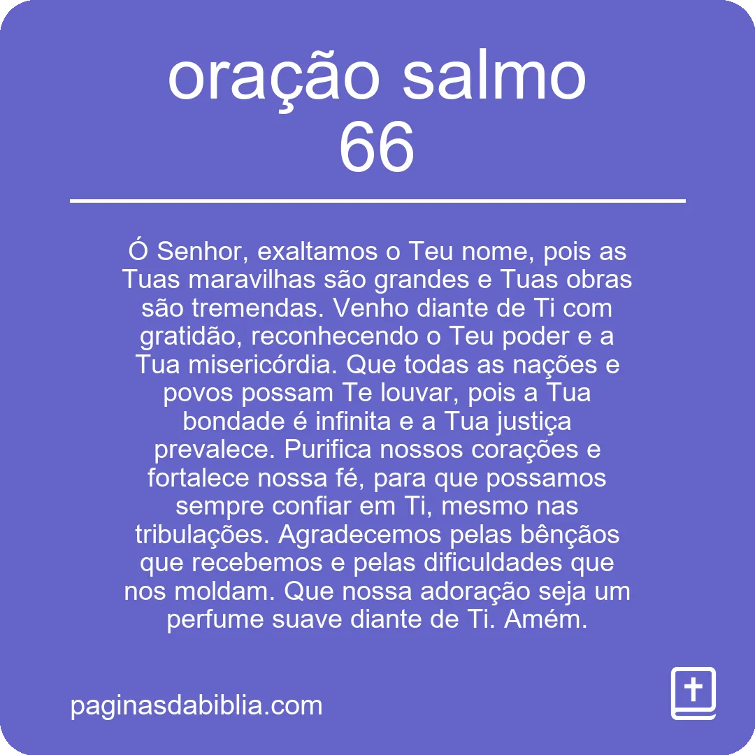 oração salmo 66