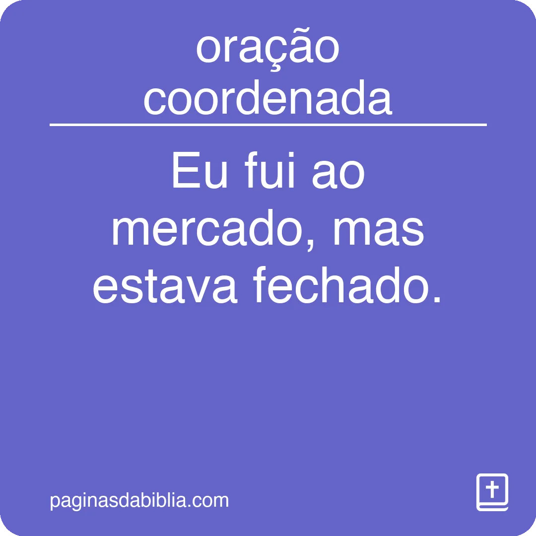 oração coordenada