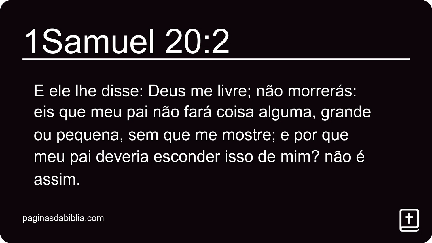 1Samuel 20:2