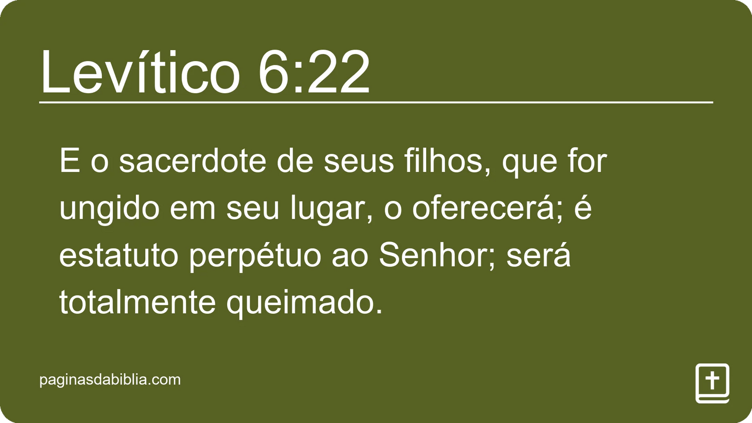 Levítico 6:22