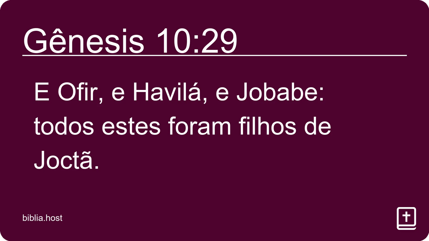 Gênesis 10:29