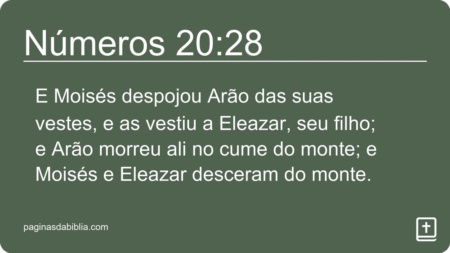 Números 20:28