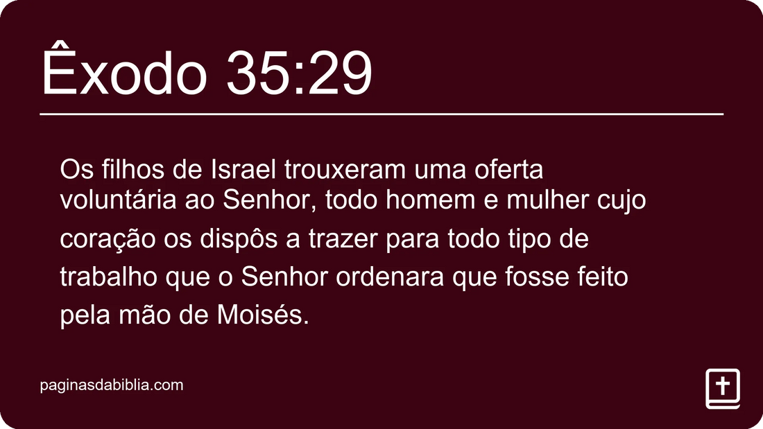 Êxodo 35:29