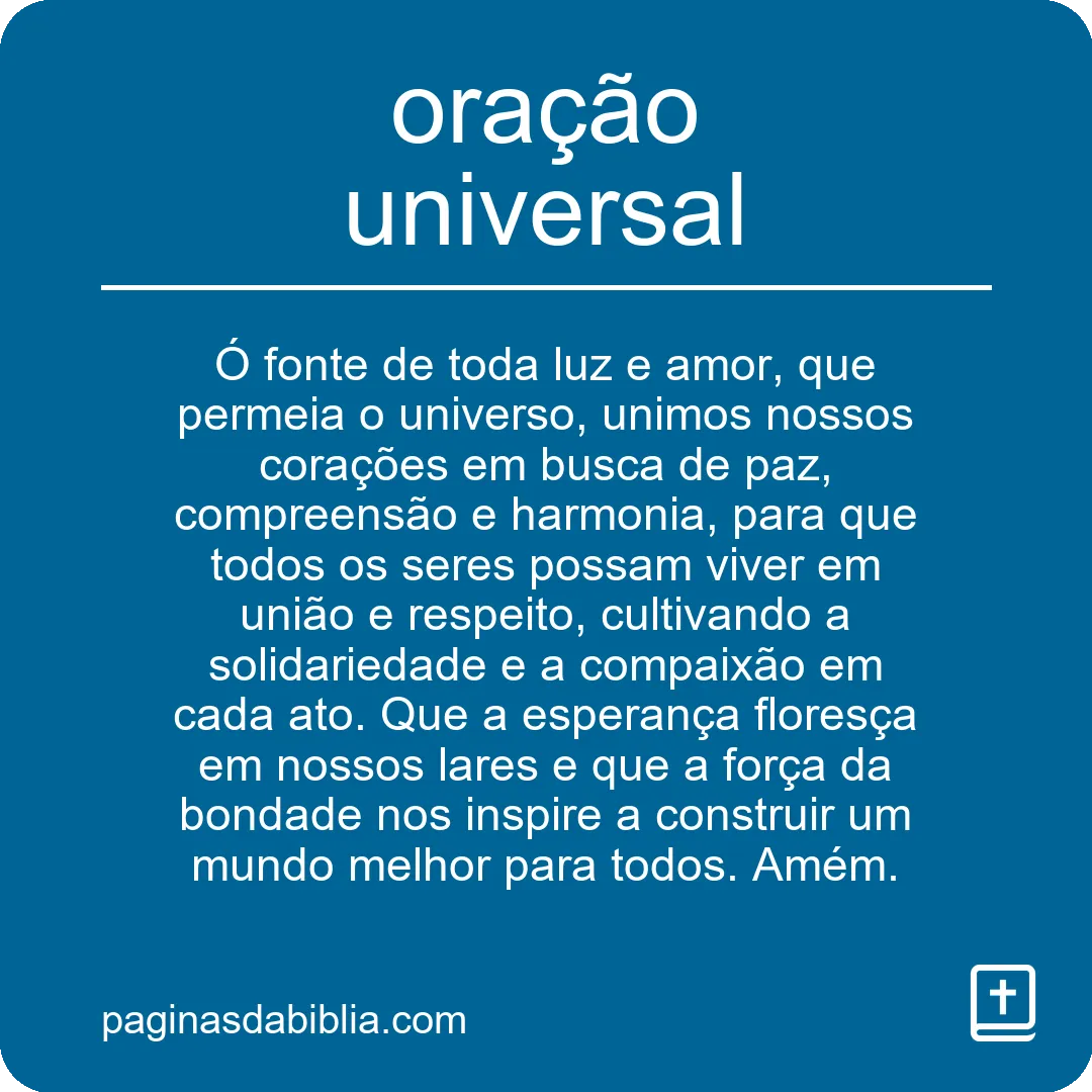 oração universal