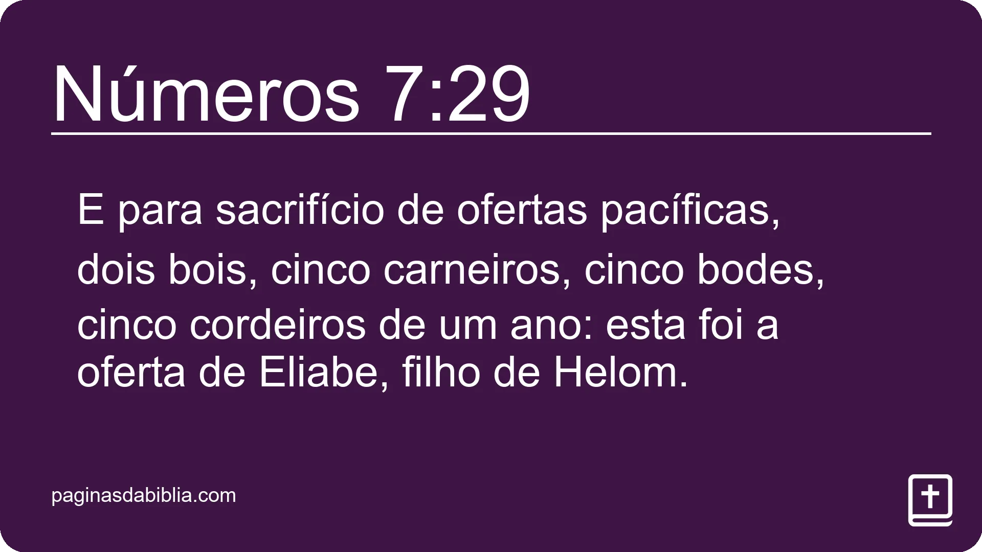 Números 7:29