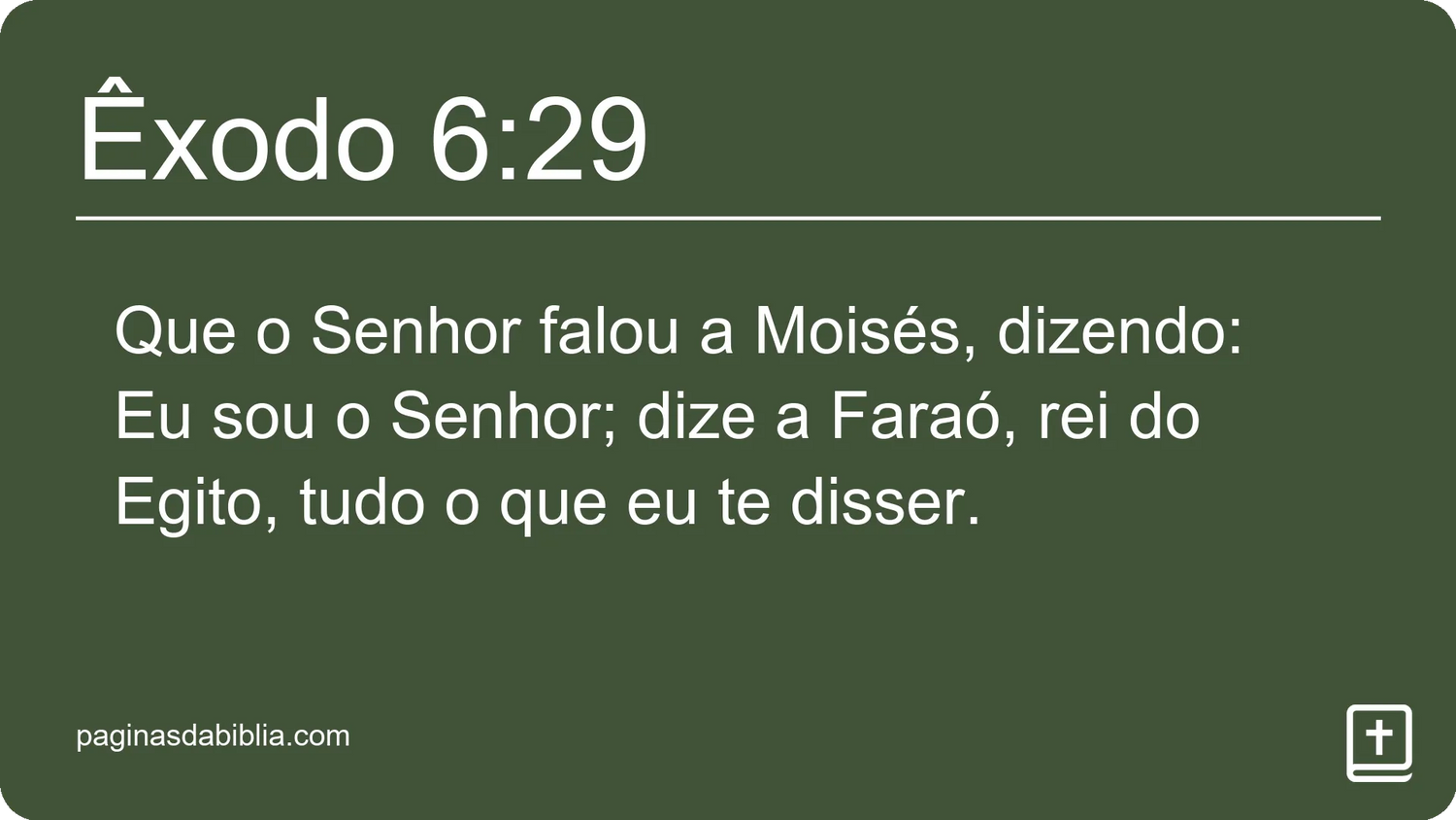 Êxodo 6:29