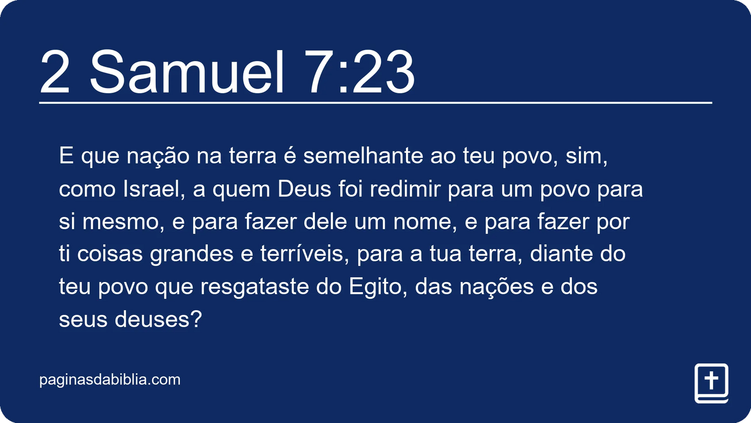 2 Samuel 7:23