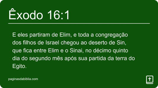 Êxodo 16:1