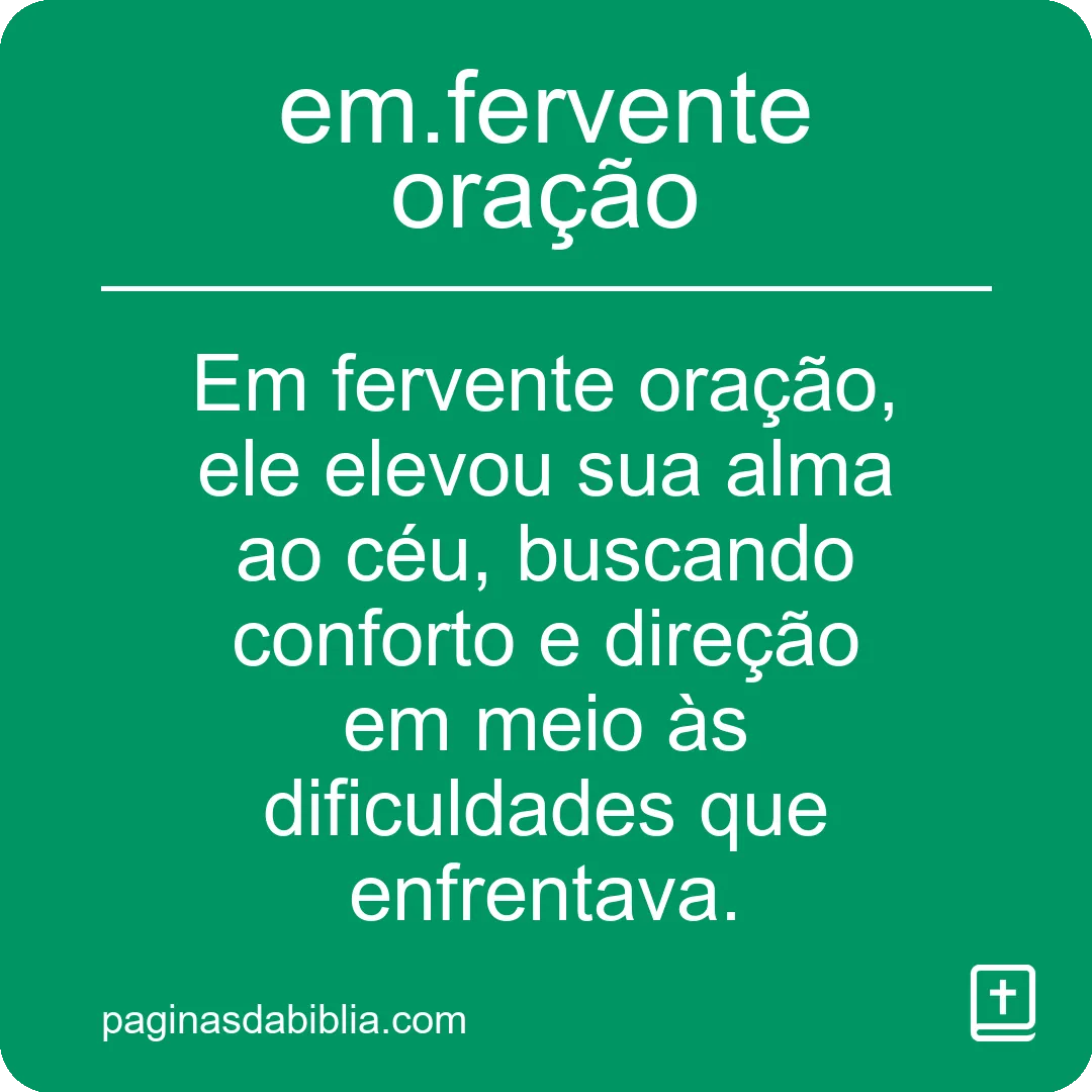 em.fervente oração