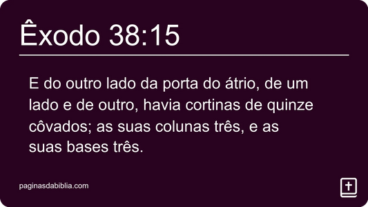 Êxodo 38:15