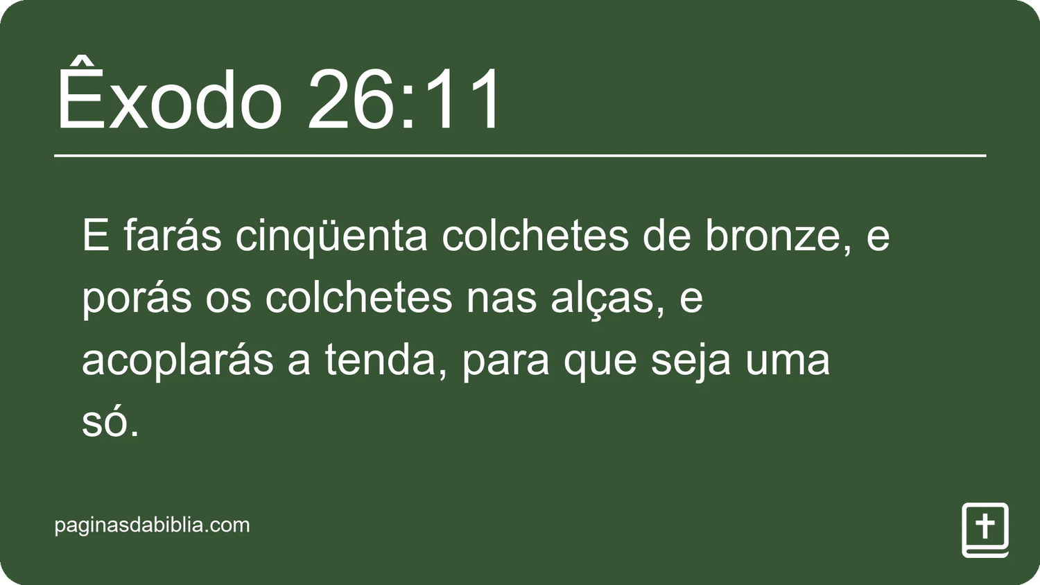 Êxodo 26:11