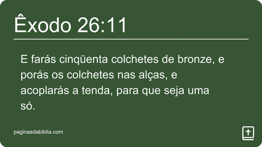 Êxodo 26:11