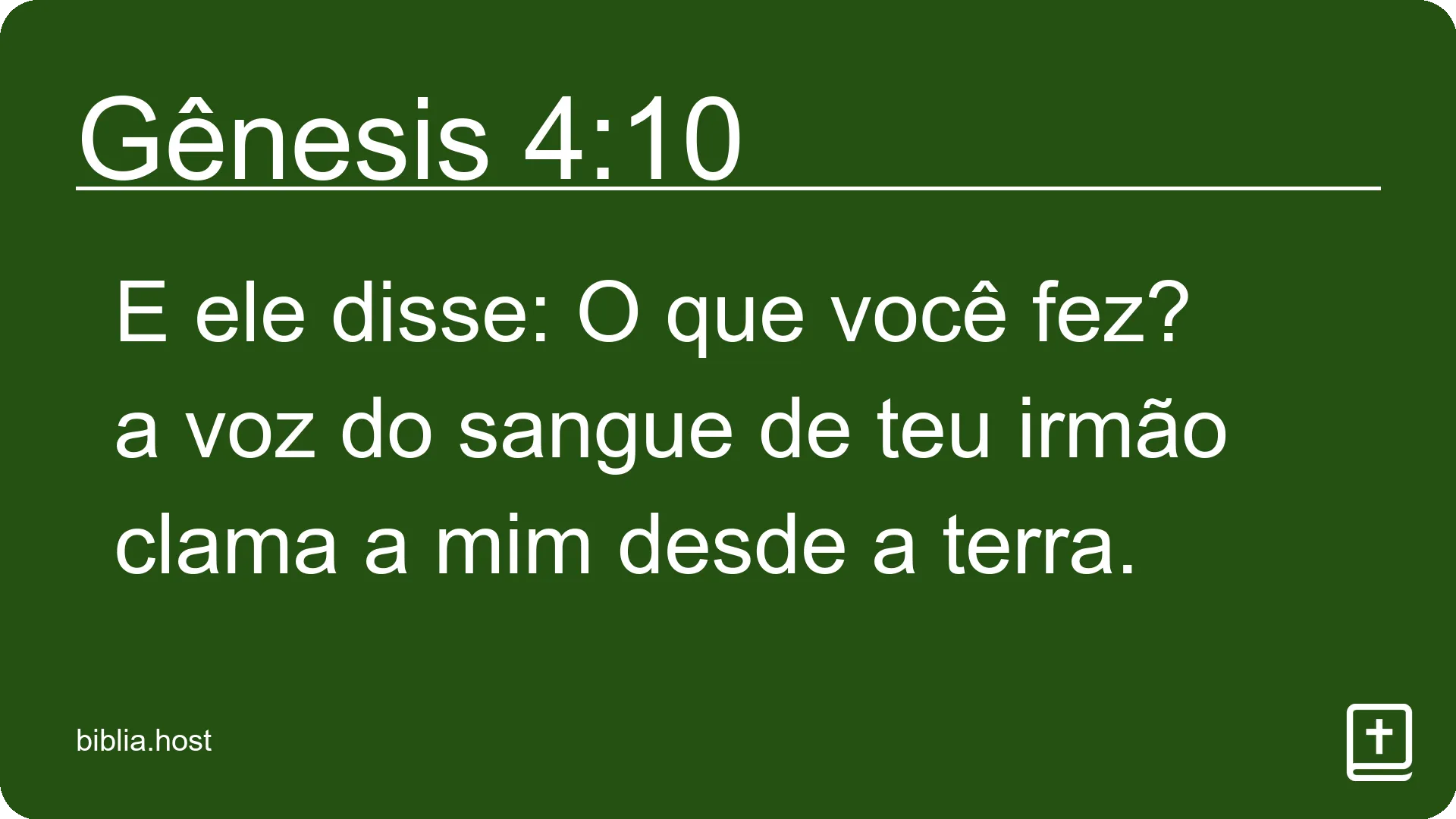 Gênesis 4:10