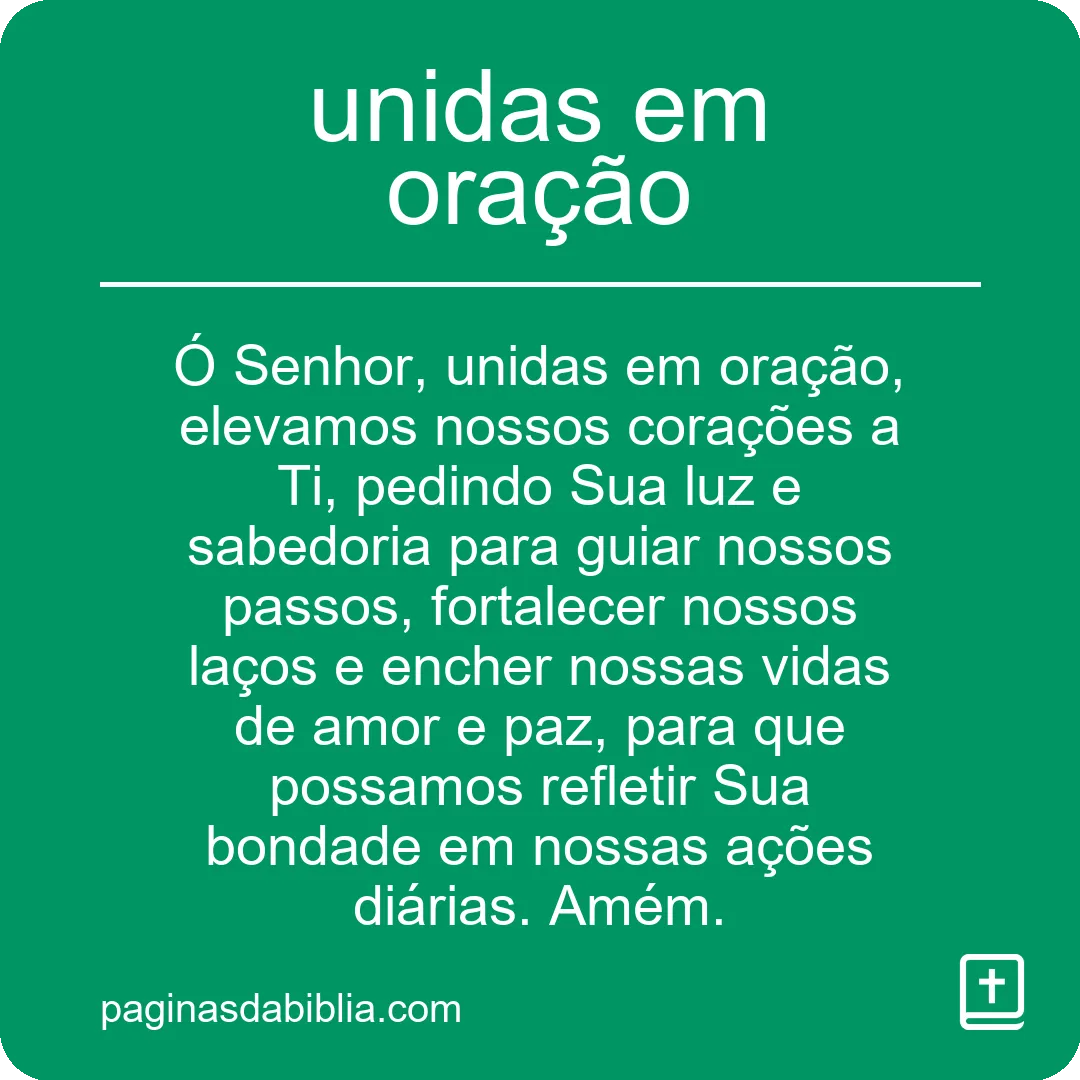 unidas em oração