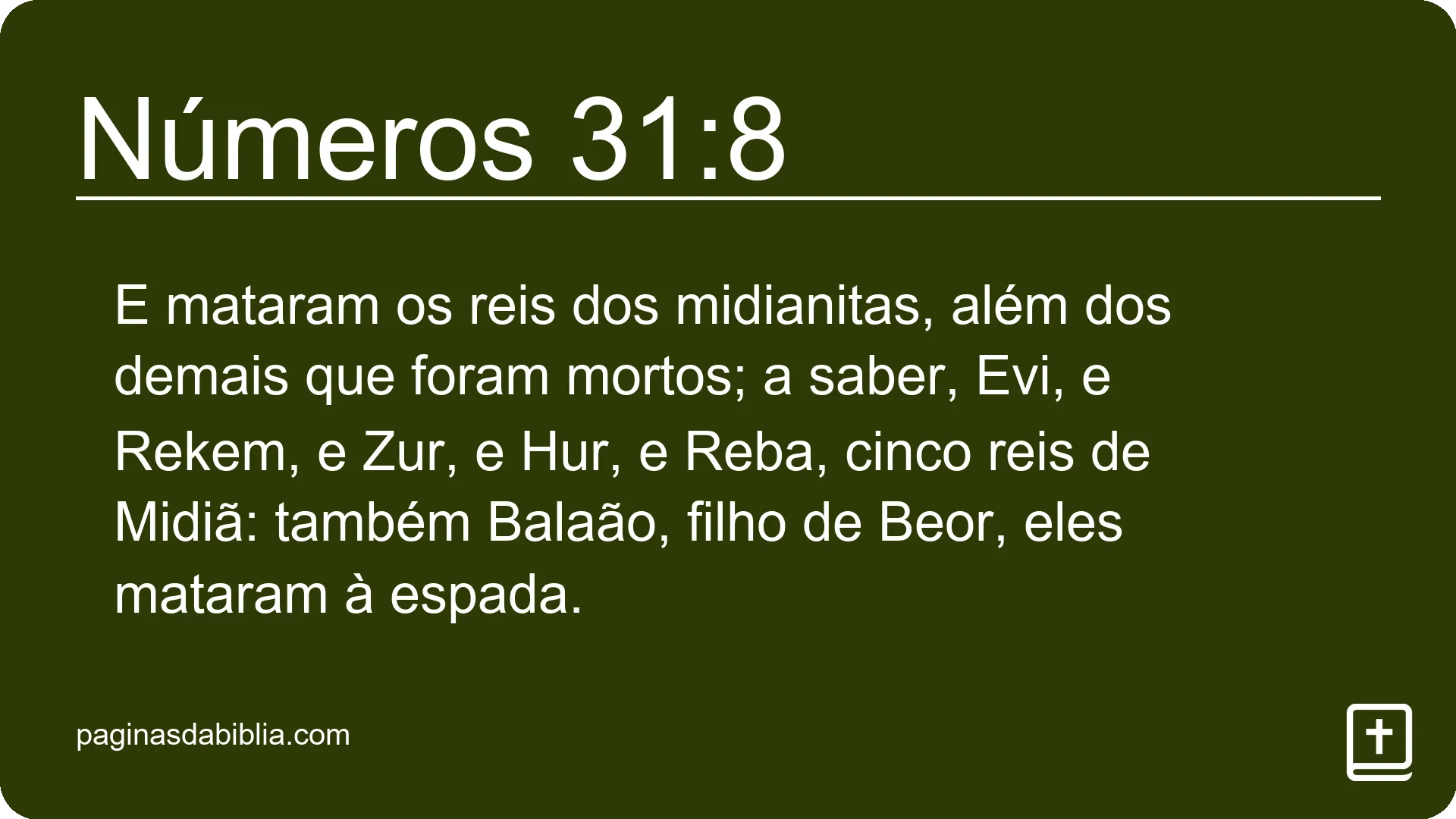 Números 31:8