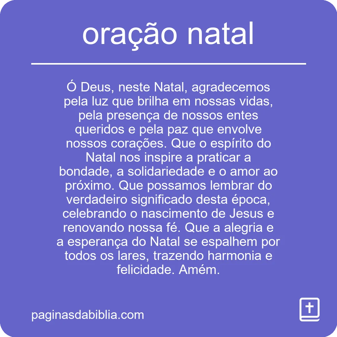 oração natal