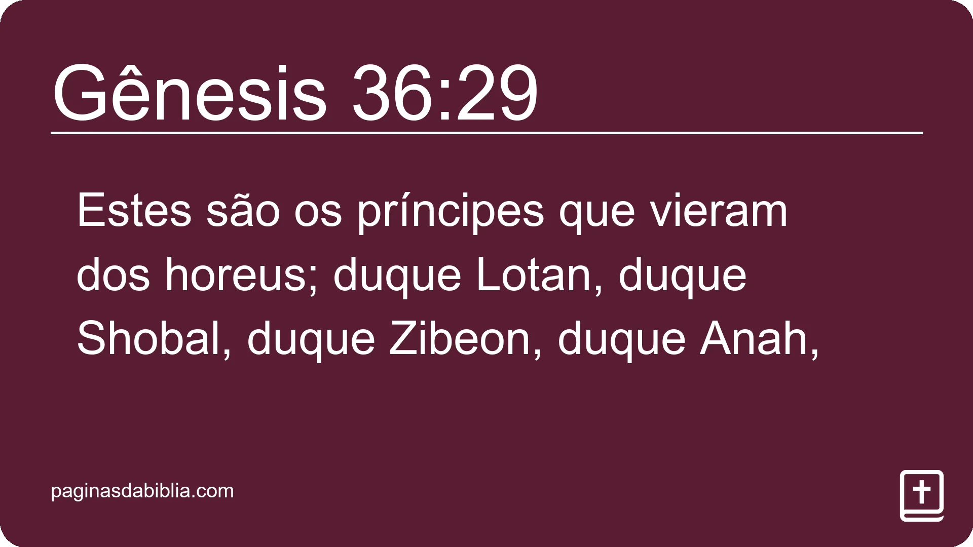 Gênesis 36:29