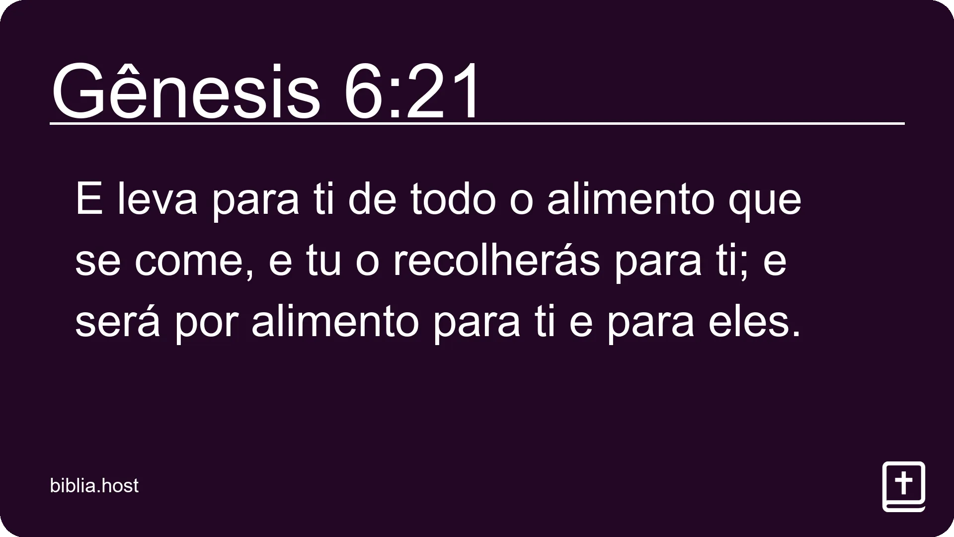 Gênesis 6:21