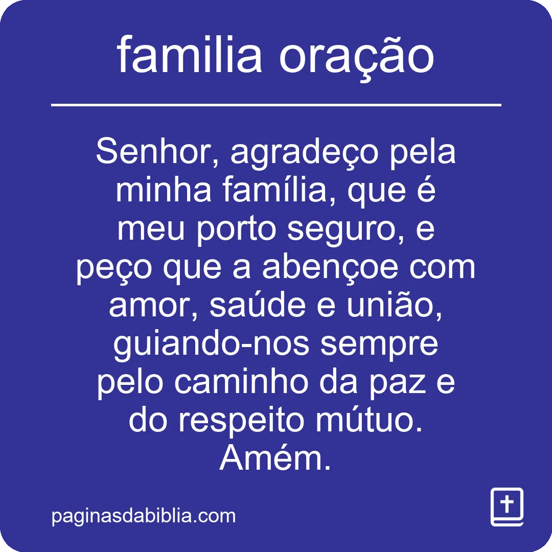 familia oração