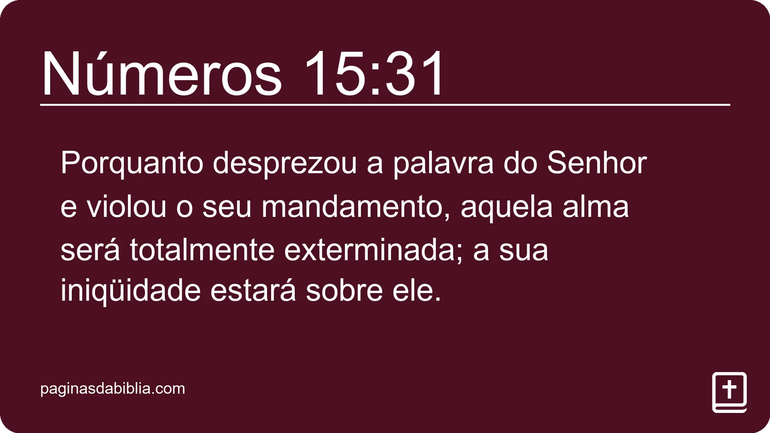 Números 15:31