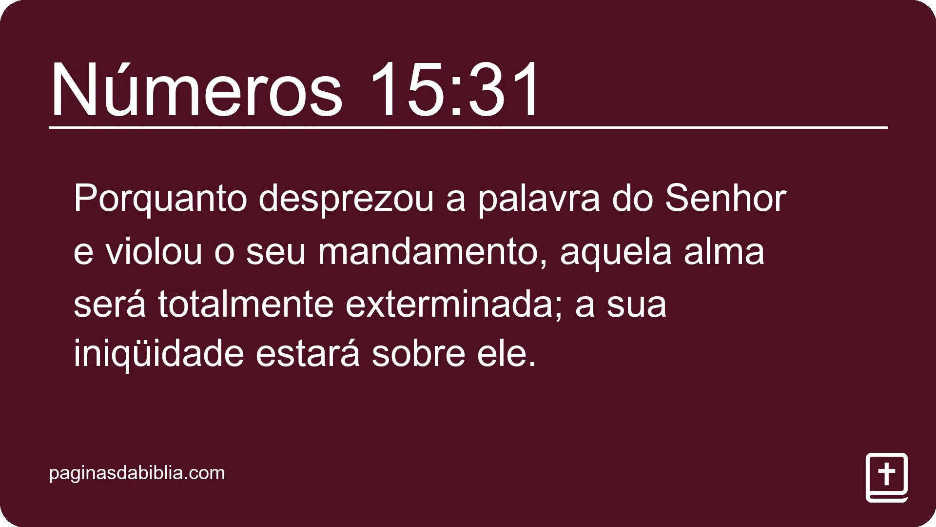 Números 15:31