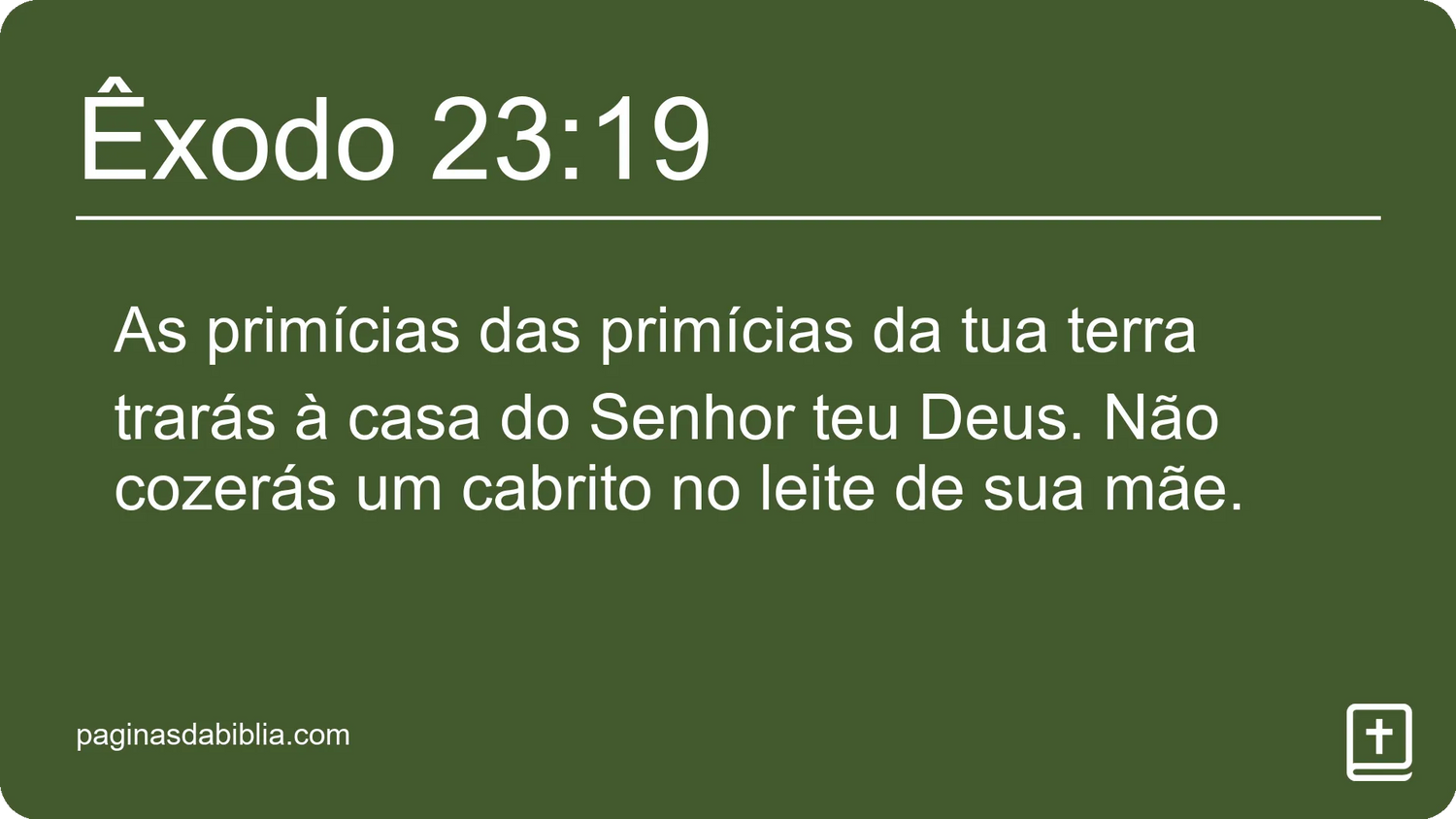 Êxodo 23:19