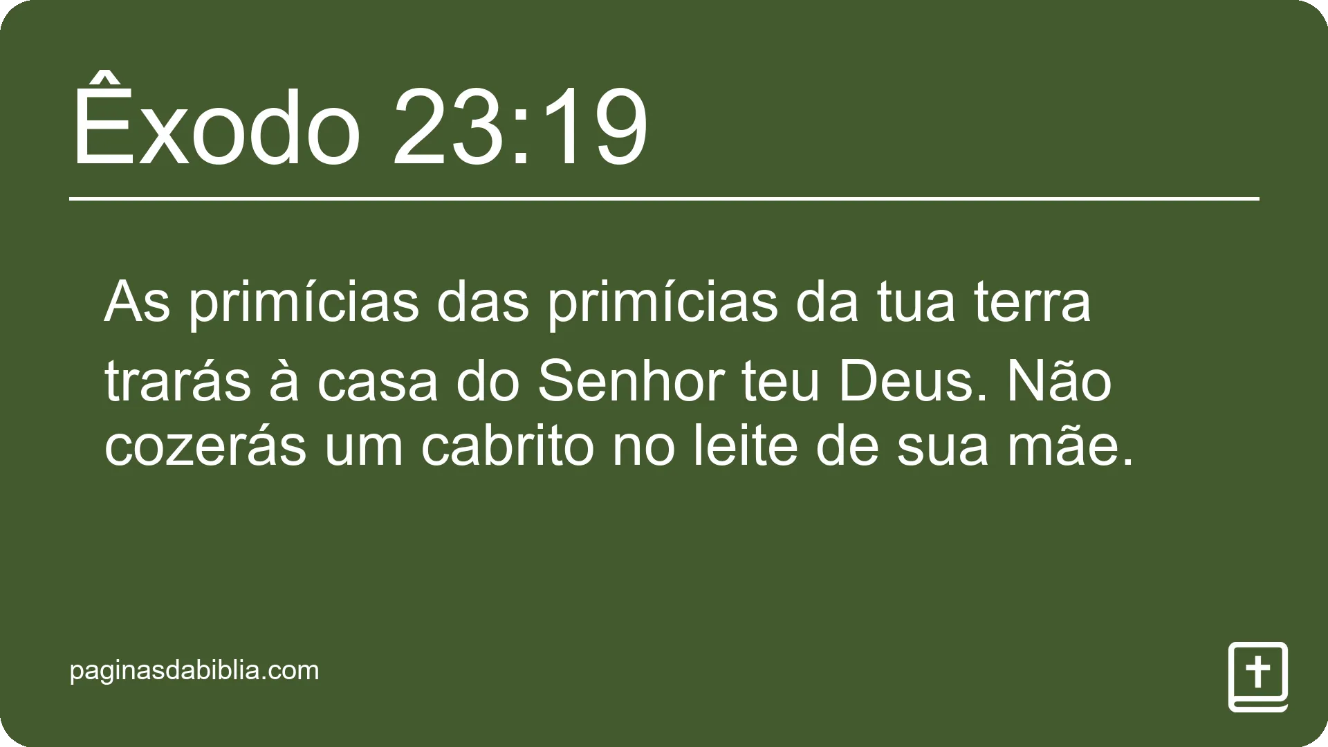 Êxodo 23:19