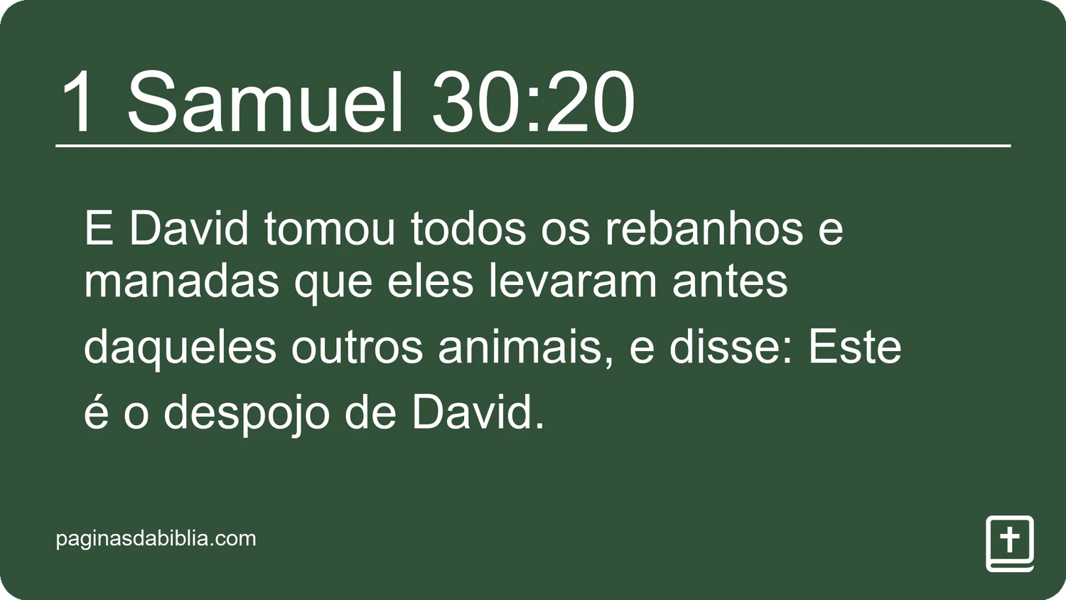 1 Samuel 30:20