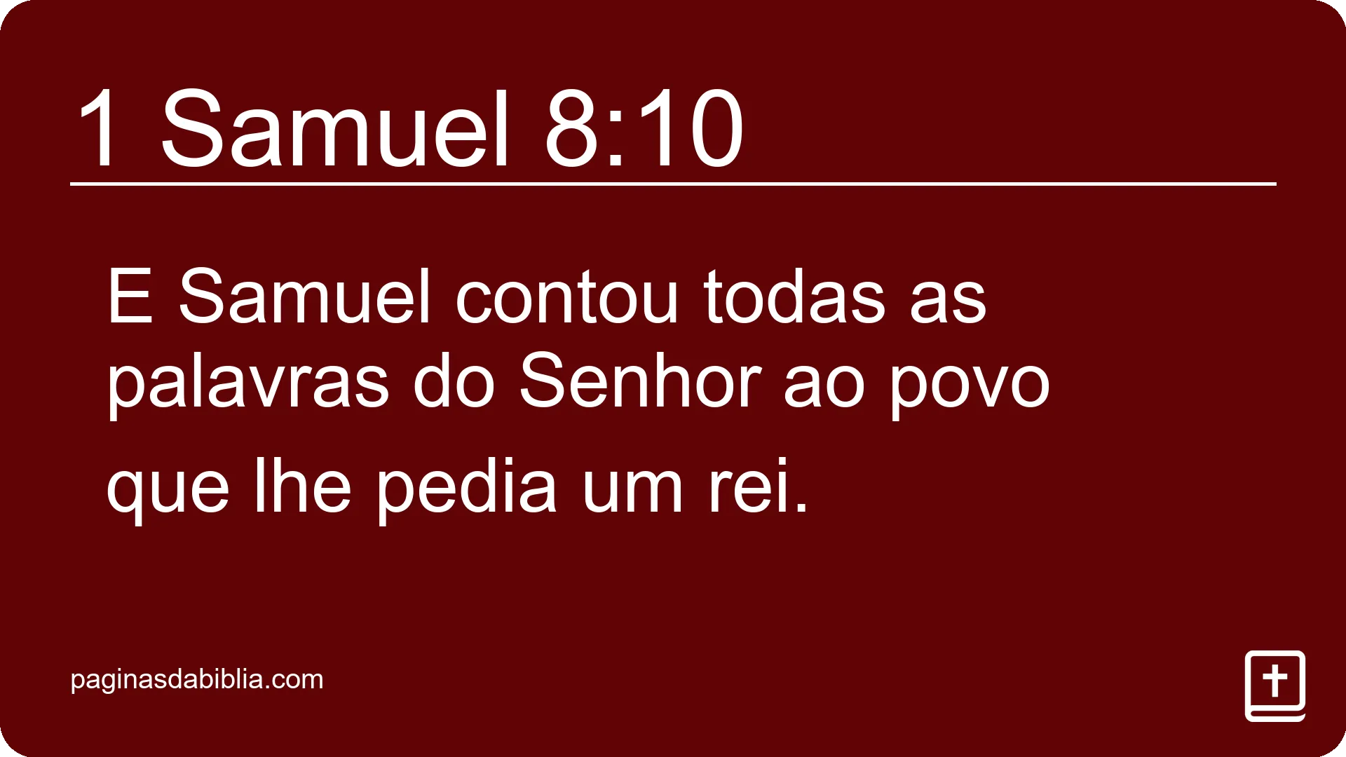 1 Samuel 8:10