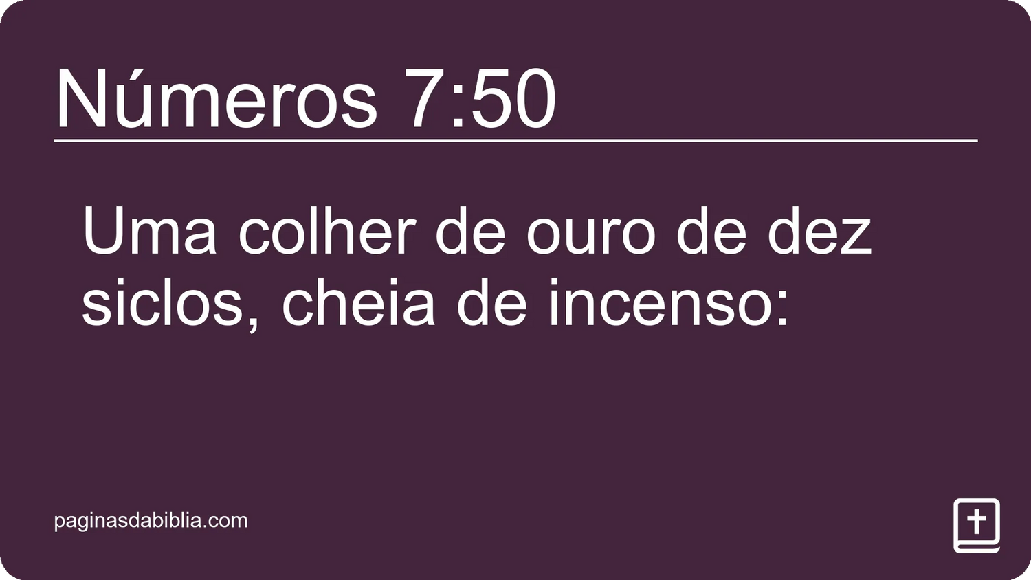 Números 7:50