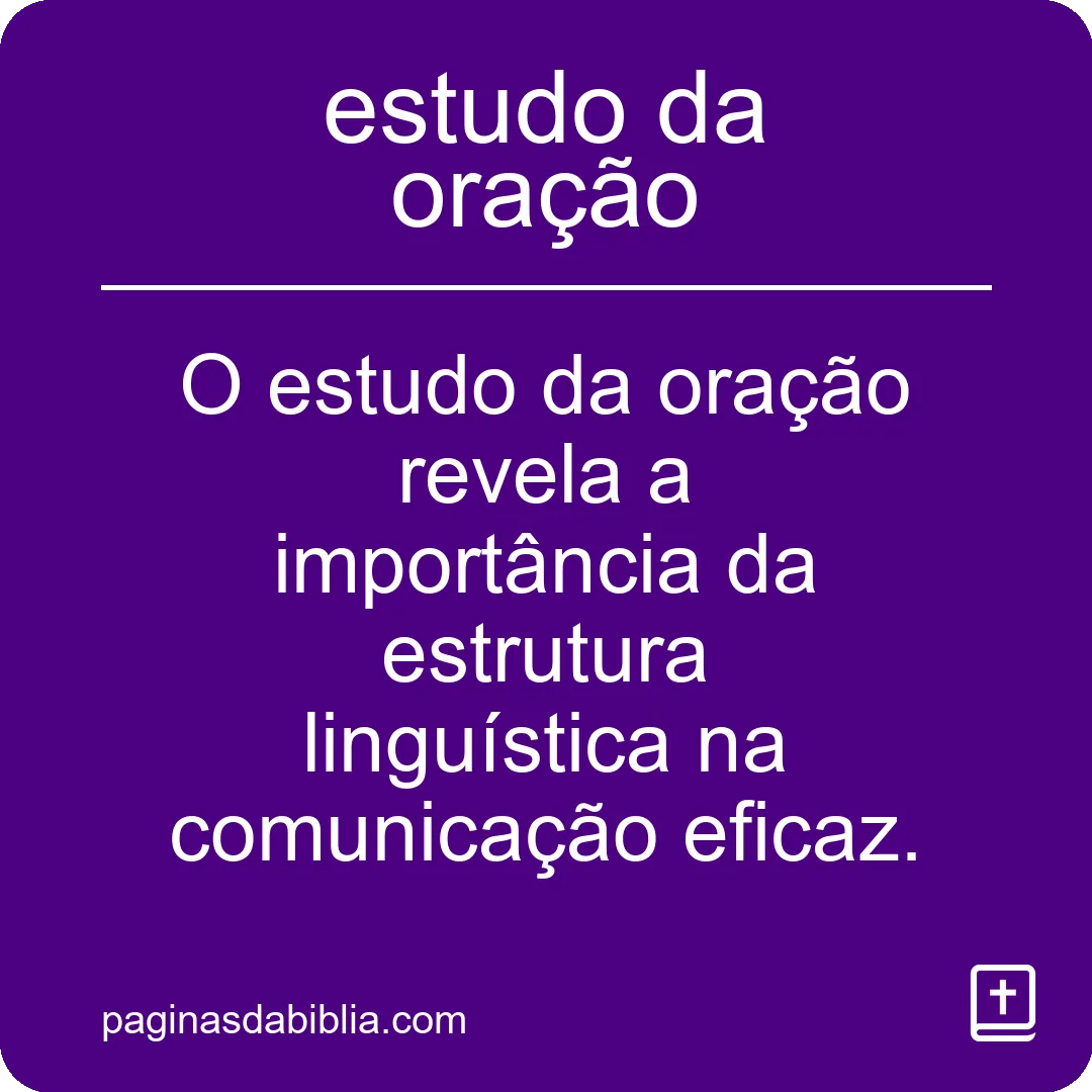 estudo da oração