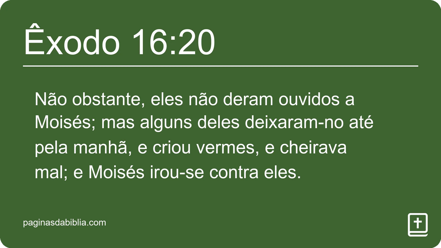 Êxodo 16:20