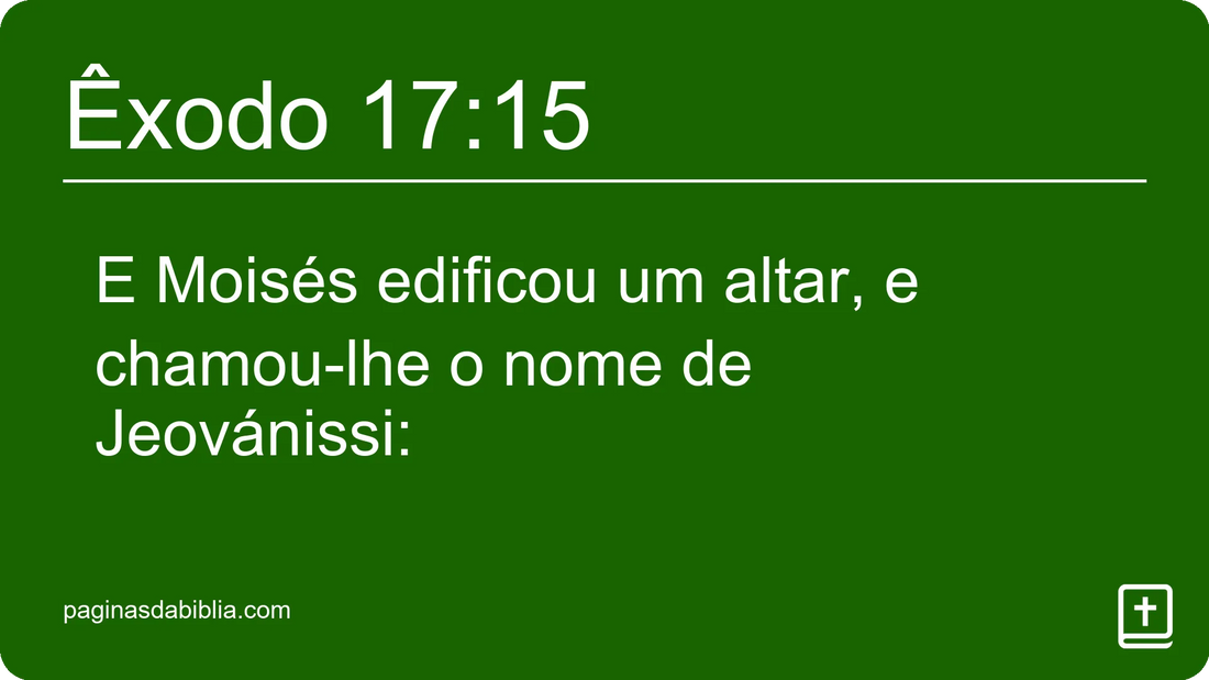 Êxodo 17:15