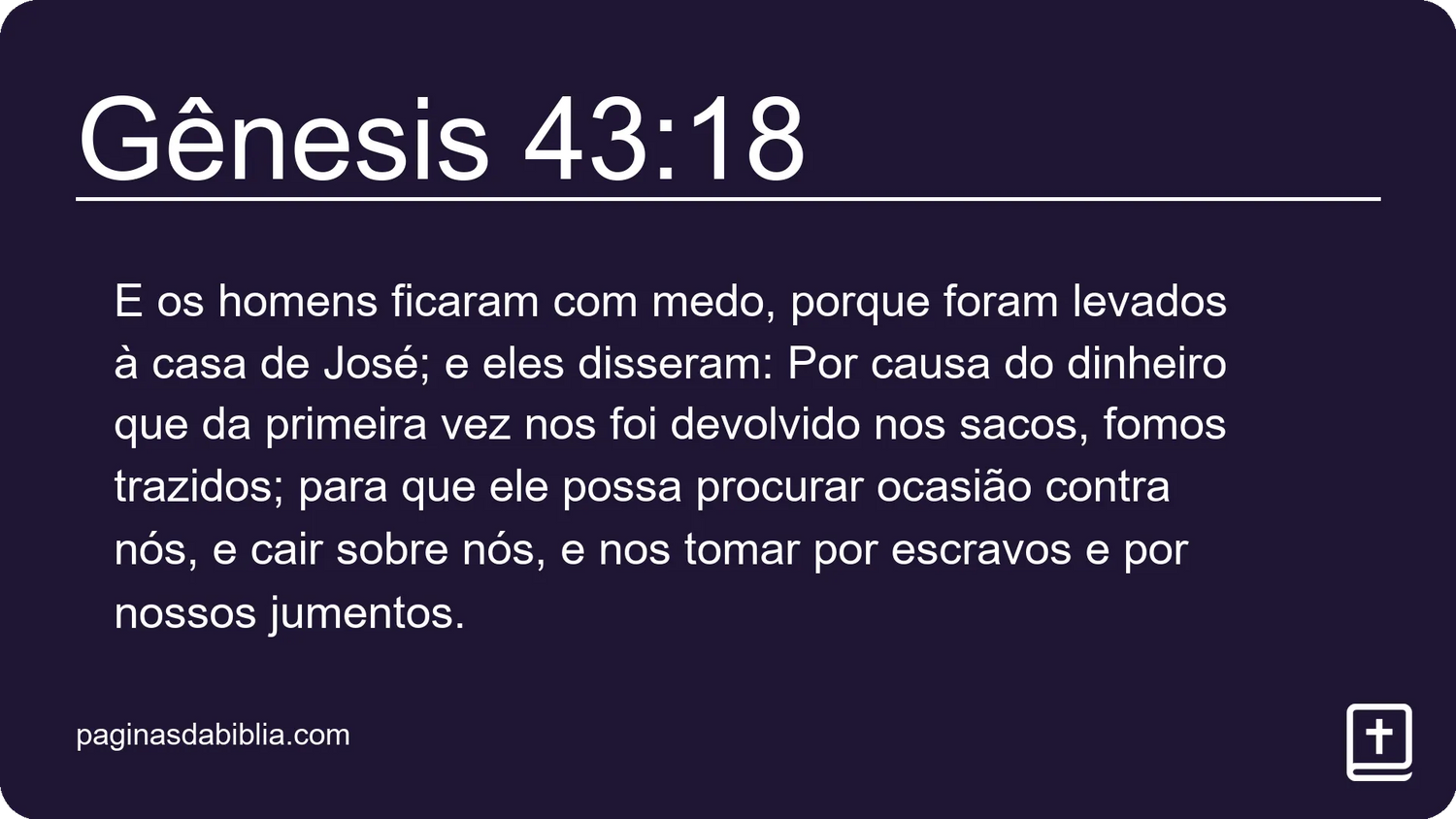 Gênesis 43:18