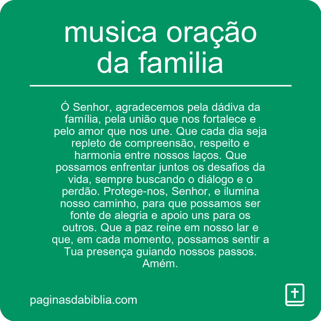 musica oração da familia